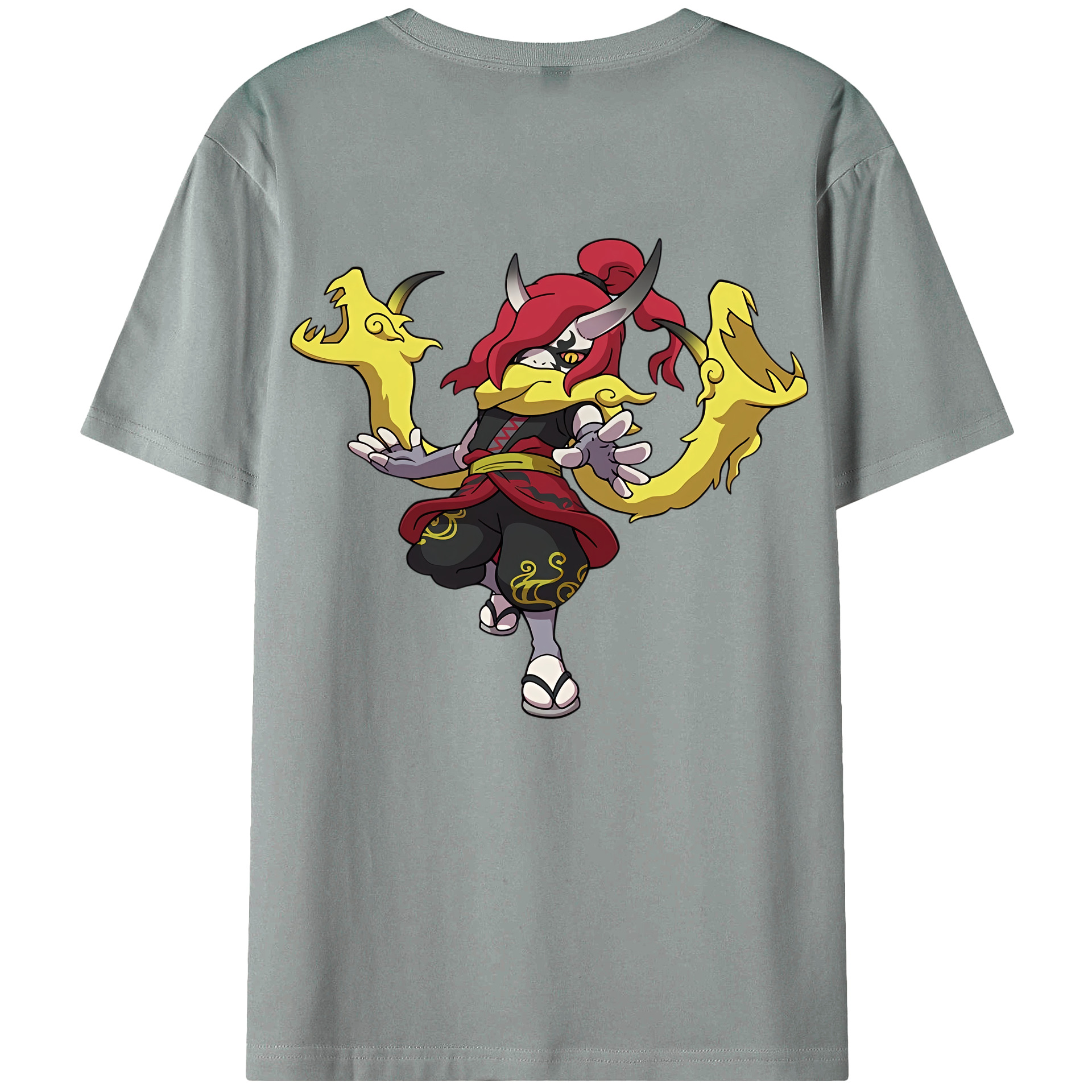 （画像用） 妖怪ウォッチ Yo-kai Watch 綿100％ メンズ半袖Tシャツ（バックプリント） 通気性
